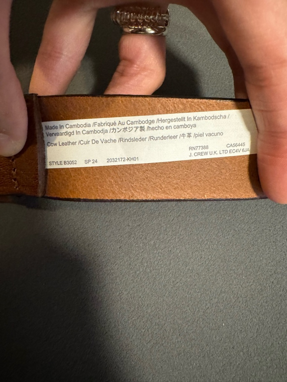 Madewell Brown Leather Belt with Brass-Tone Buckle - Picture 5 of 12